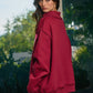 Burgundy Dilly Dally Mockneck Sweatshirt