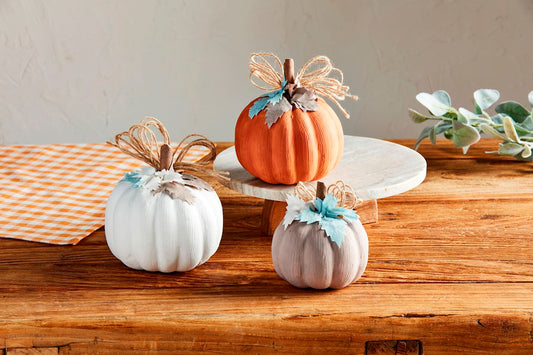 Mudpie Grey Pastel Pumpkin Small Sitter