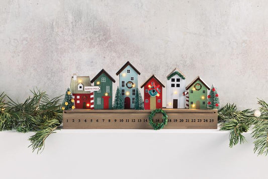 Mudpie Light Up Christmas Village Countdown