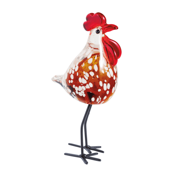 Mudpie Small Glass Chicken