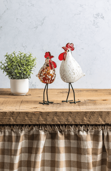 Mudpie Tall Glass Chicken