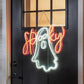 Mudpie Neon Ghost Door Hanger
