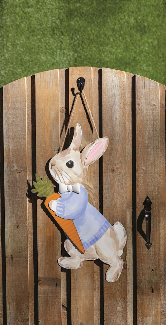 Mudpie Tin Bunny Door Hanger