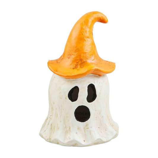 Mudpie Ghost With Orange Hat Lantern