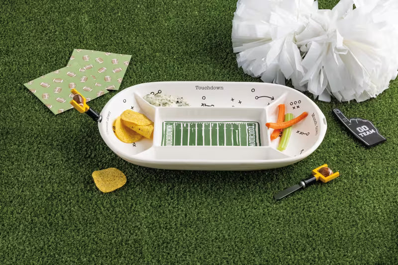 Mudpie Divided Football Field Platter