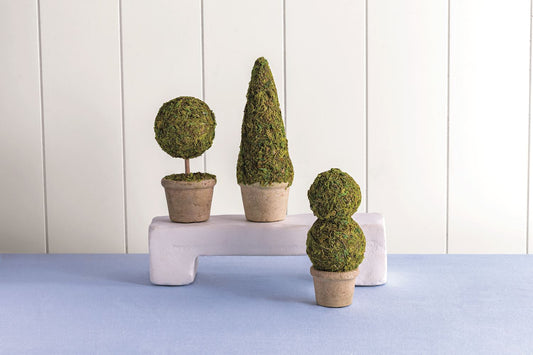 Mudpie Moss Covered Topiary