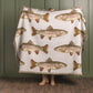 Mudpie Trout Jacquard Woven Blanket