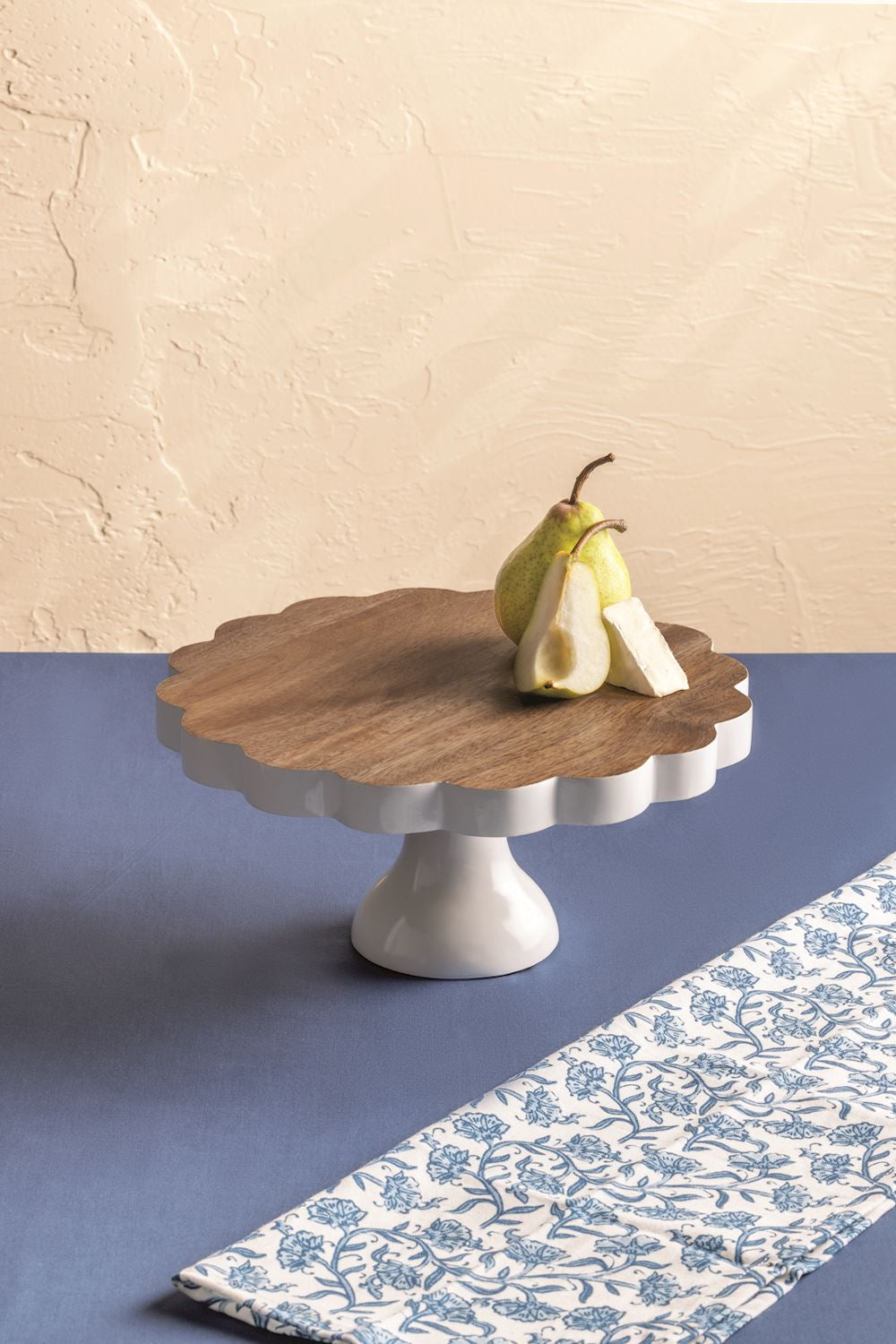 Mudpie Scalloped Pedestal Server