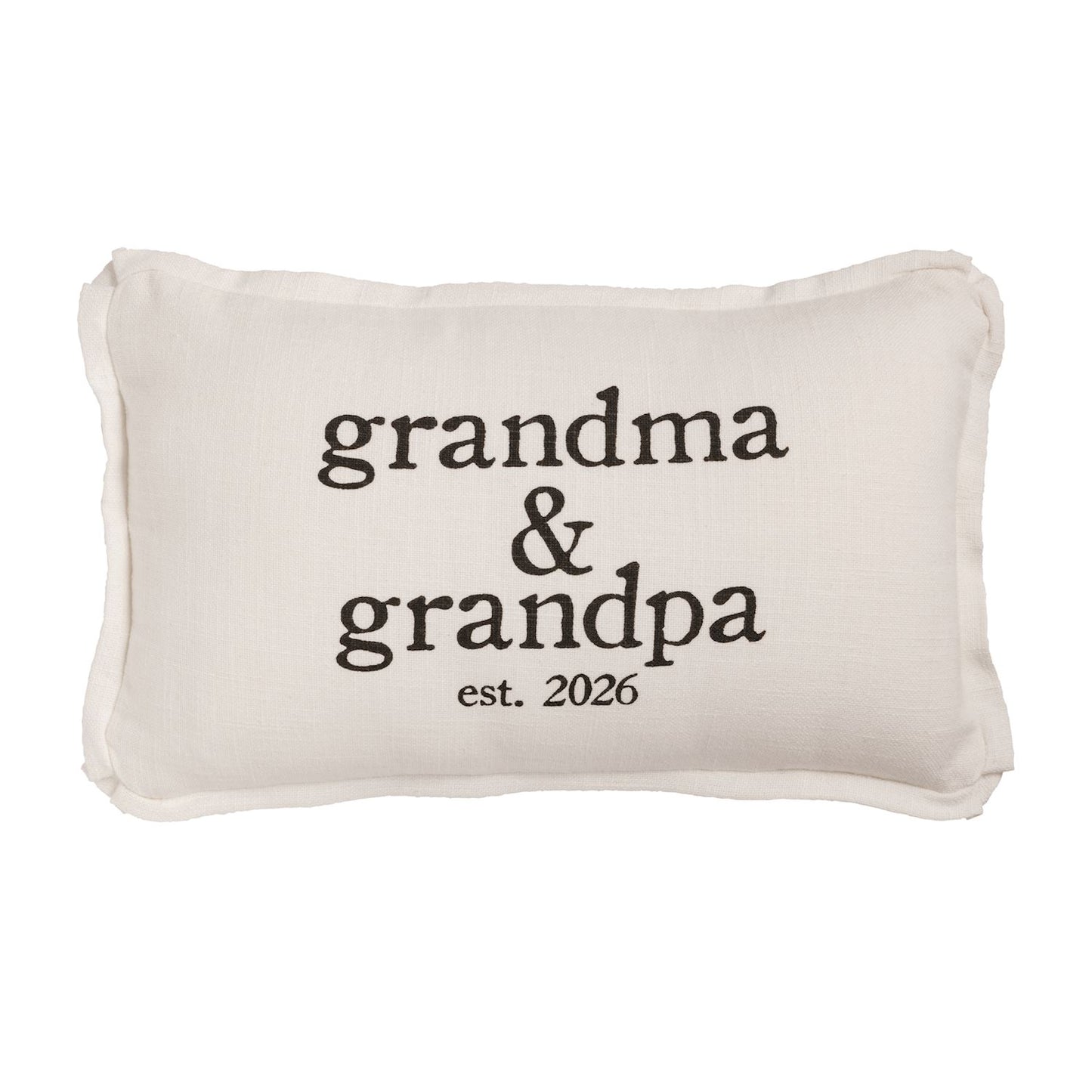 Mudpie Grandparent Est. 2026 Pillow