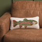 Mudpie Trout Hook Wool Pillow