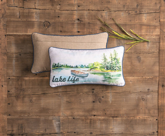 Mudpie Lake Life Pillow