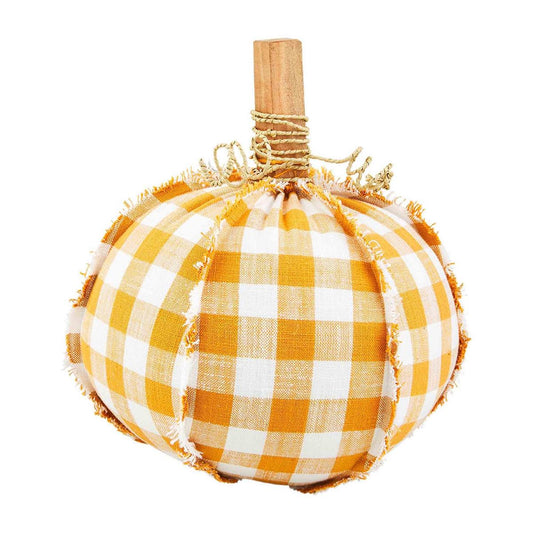 Mudpie Large Gingham Pumpkin