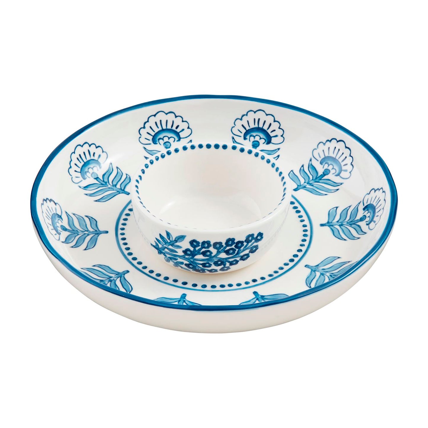 Mudpie Block Print Chip & Dip Set