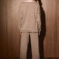 Striped Knit Sweater and Wide Leg Pant Set