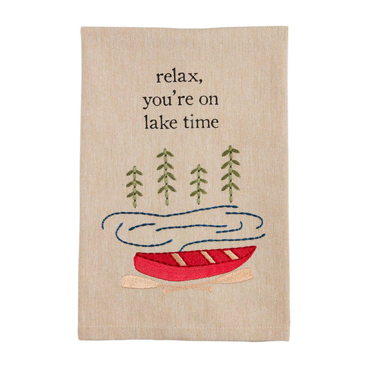 Mudpie Relax You're On Lake Time Towel
