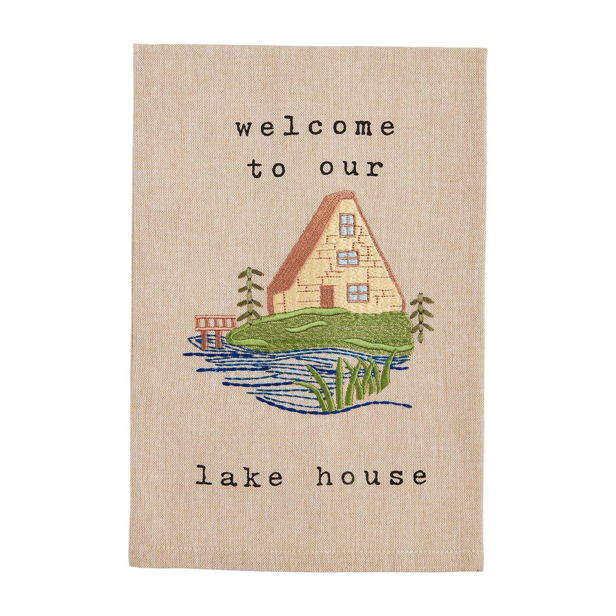 Mudpie Welcome To Our Lake House Towel