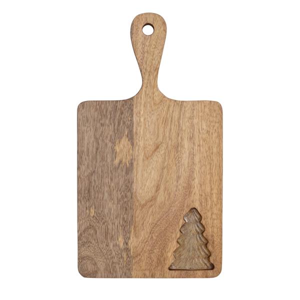 Mudpie Glass Christmas Tree Wood Board