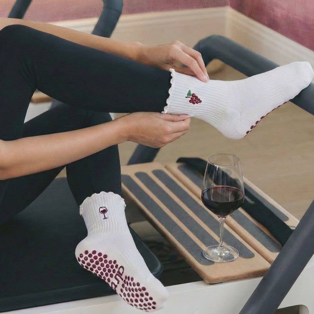The Red Cabernet Grip Socks