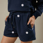Embroidered Daisy Shorts