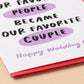 Favorite Couple Wedding Letterpress Greeting Card