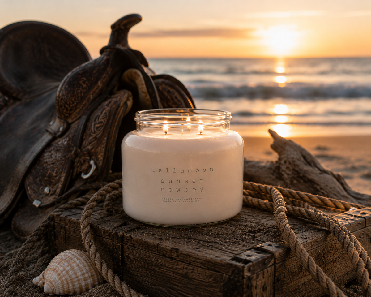 Nellamoon Sunset Cowboy Lumière Candle