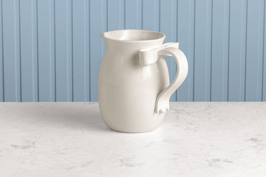 Mudpie White Bow Pitcher
