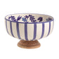 Mudpie Blue Wood Pedestal Bowl