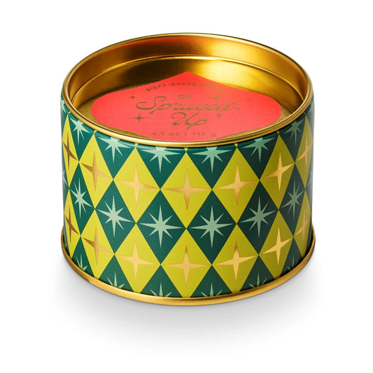Holiday Hotel Tin Candle All Spruced Up