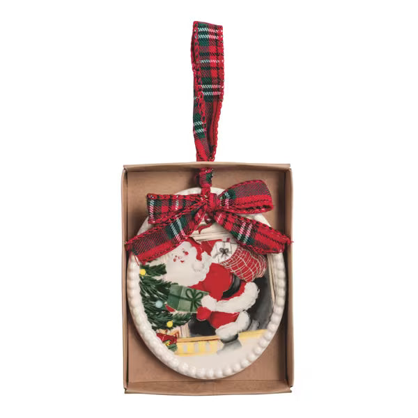 Mudpie Holiday Scene Ornament