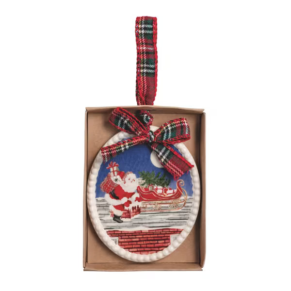 Mudpie Holiday Scene Ornament