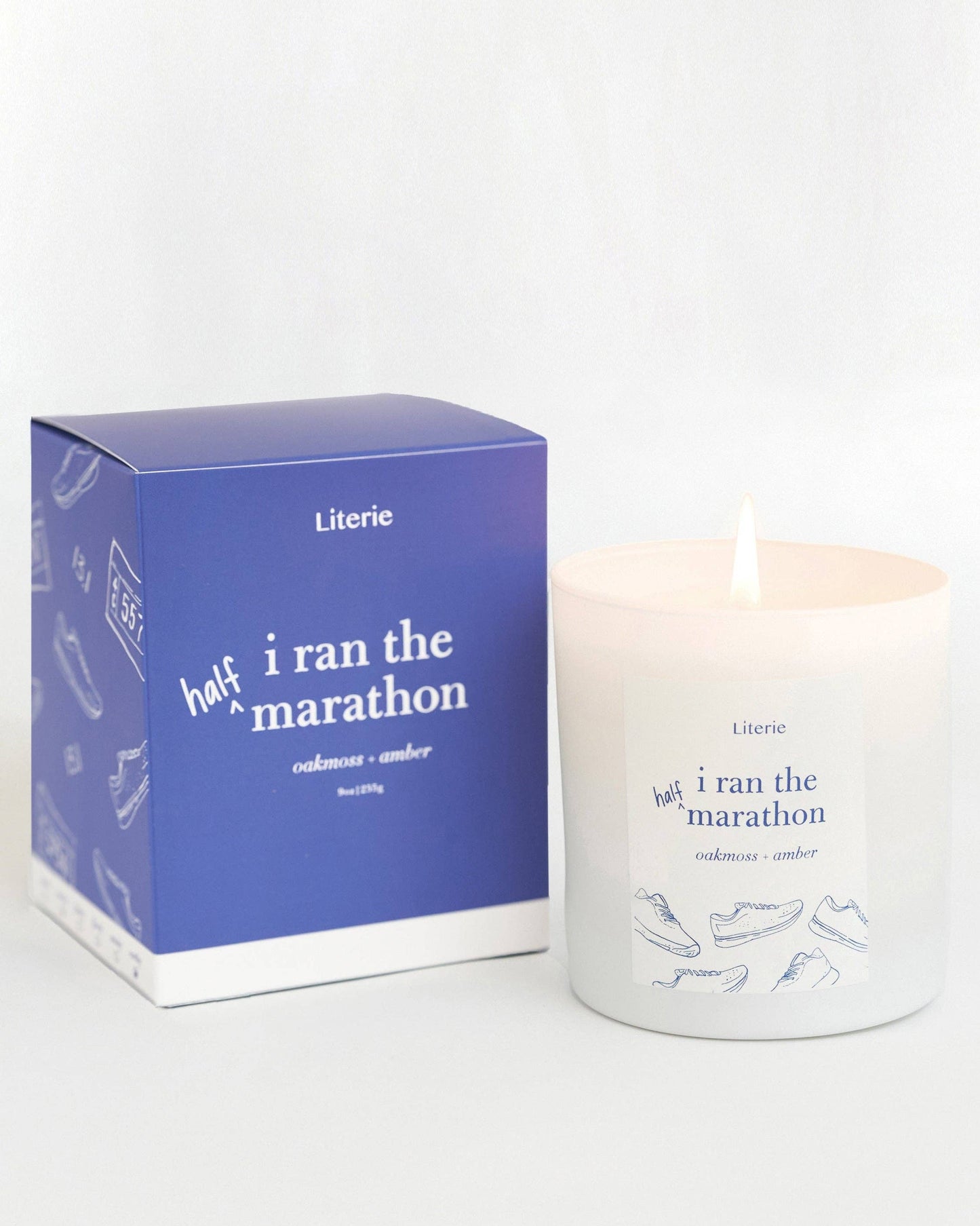 I Ran the Half Marathon Candle