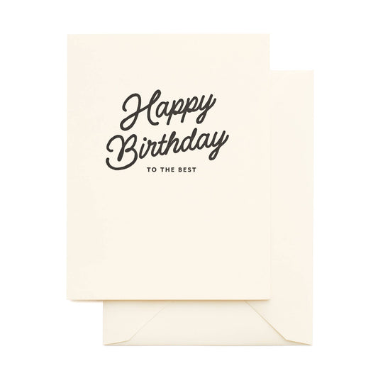 Black Script Happy Birthday | Letterpress Birthday Card