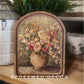 Arch Top Rustic Floral Vase Framed Art  : 6x8"