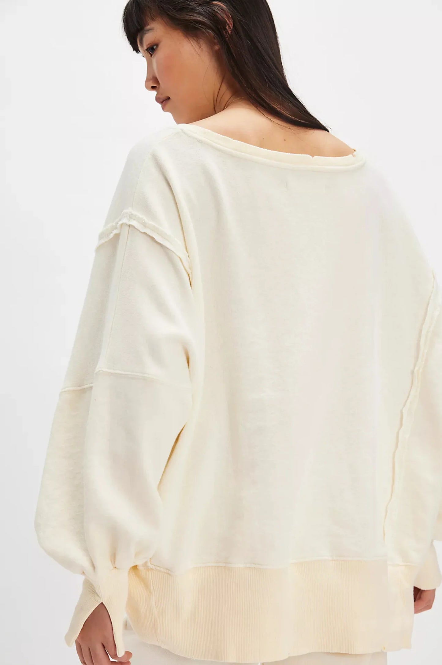Free People Graphic Camden Pullover Sardine