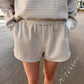 Brown and White Big Striped Shorts