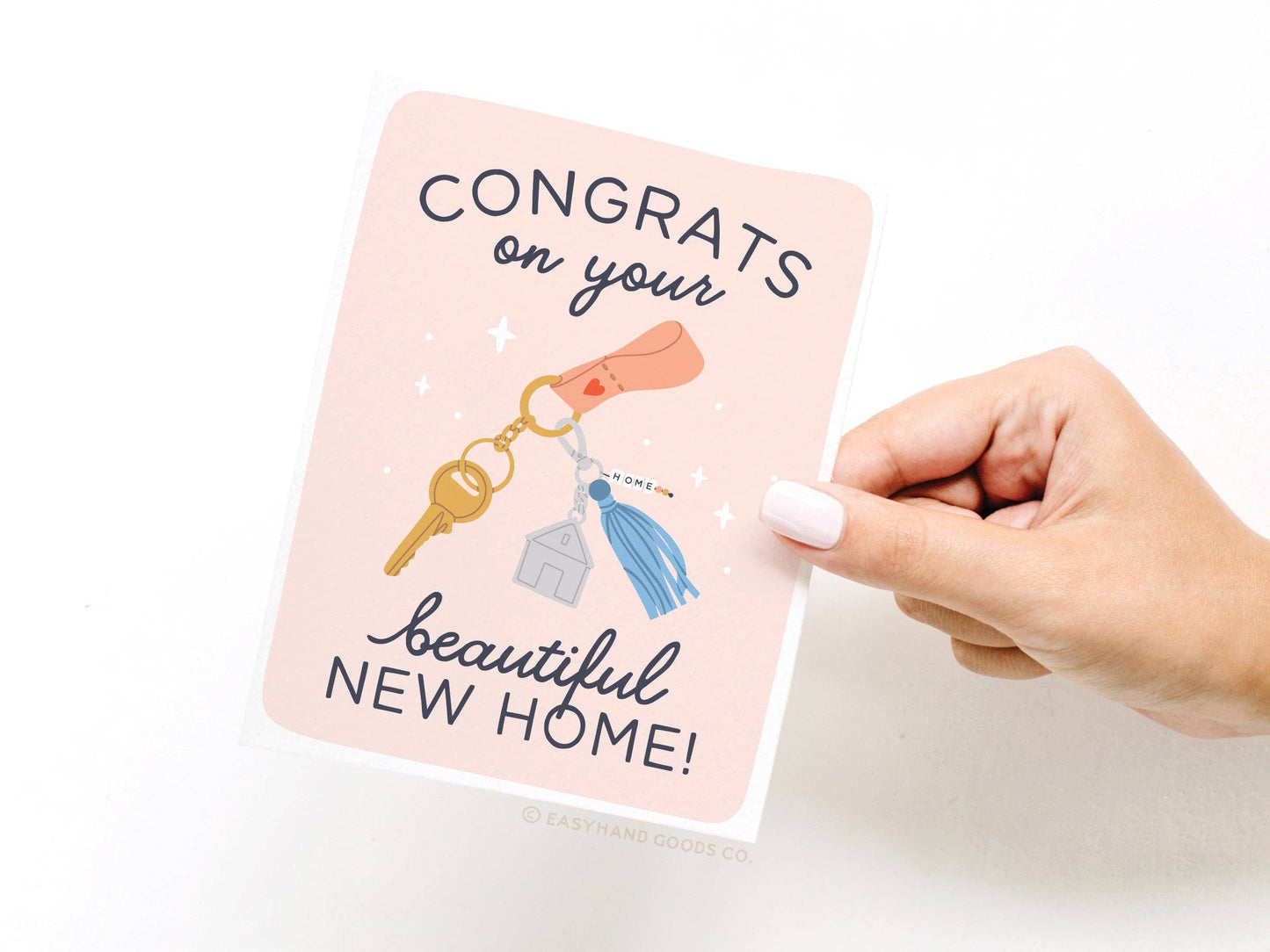 Congrats on Your Beautiful New Home Keychain Greeting Card