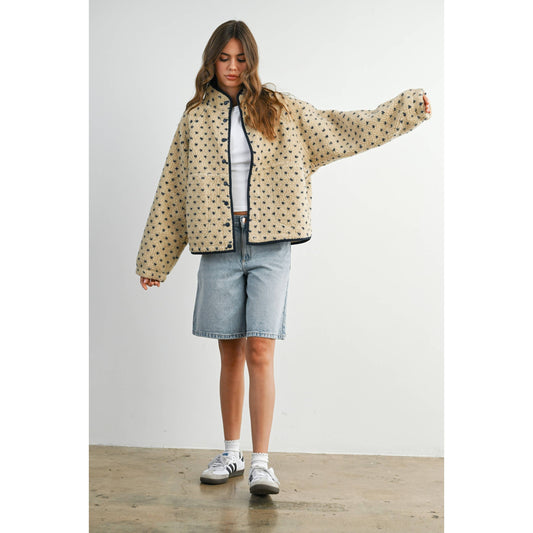 High Pile Fleece Puffer Jacket