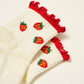 Strawberry Ruffle Grip Sock, Pilates Socks