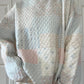 Blue Quilted Pastel Mockneck Sweatshirt