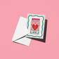 Perfect Match Love Card Matchbox Illustration Love Pun Card