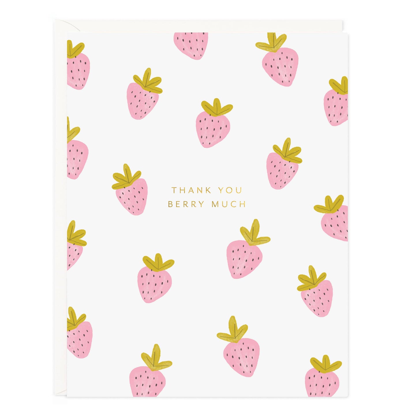 Thank You Berry Much Strawberry Greeting Card: Single