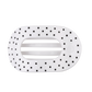 Flat Round | White Polka Dot Party | Large Hair Clip