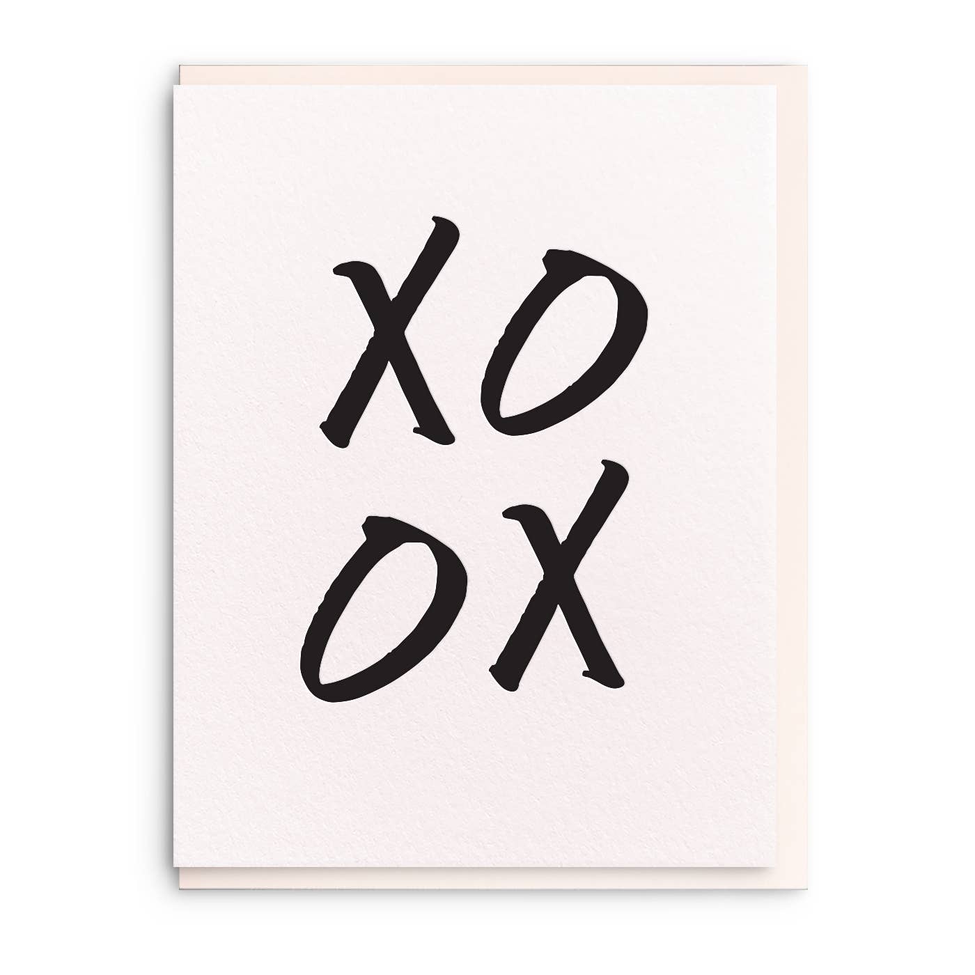 XOXO - Letterpress Valentine Greeting Card