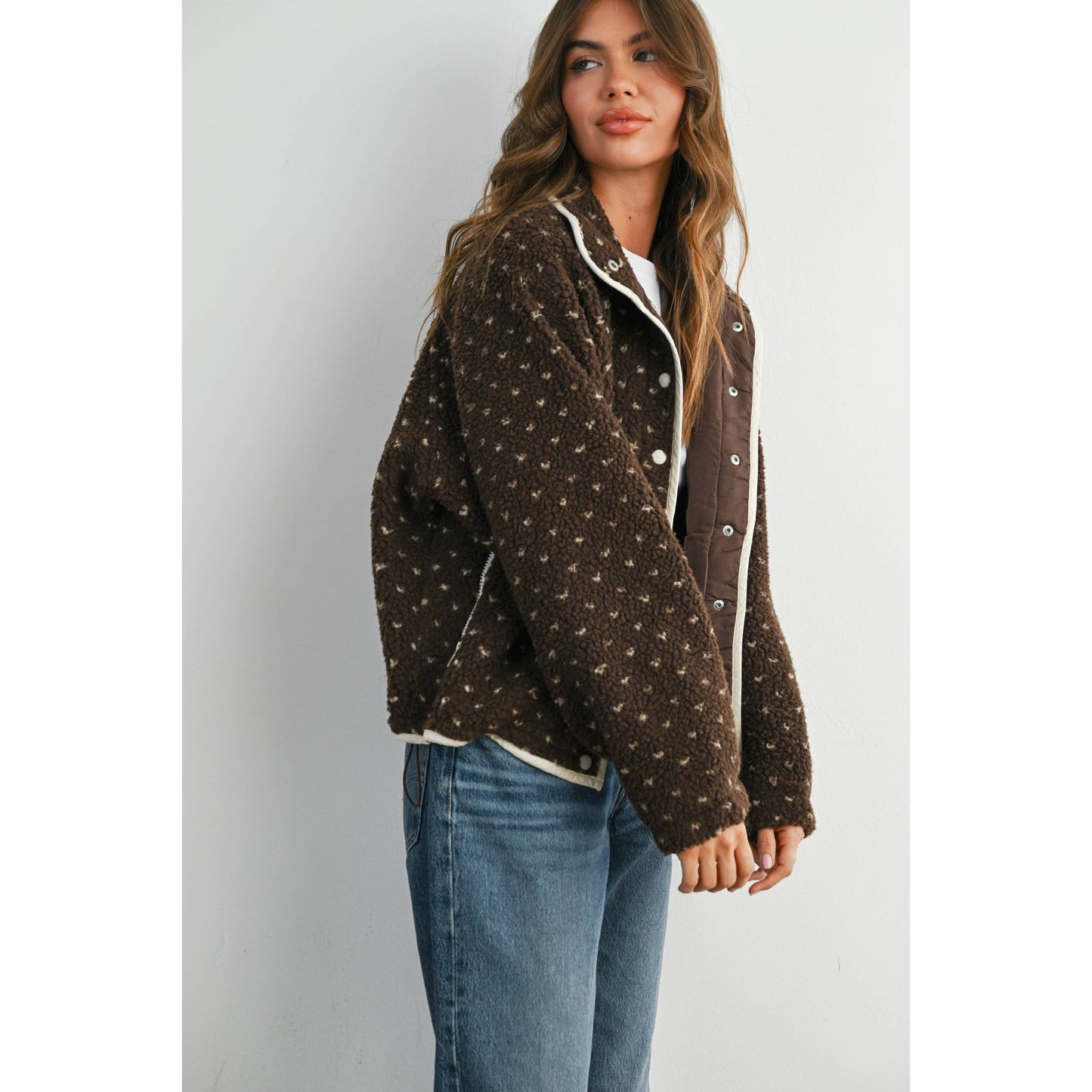 High Pile Fleece Puffer Jacket