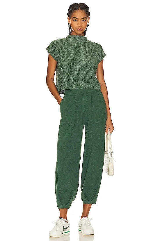 Free People Freya Sweater Set Emerald Spell Combo