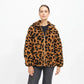 Brunette The Label Brown Leopard Sherpa Jacket