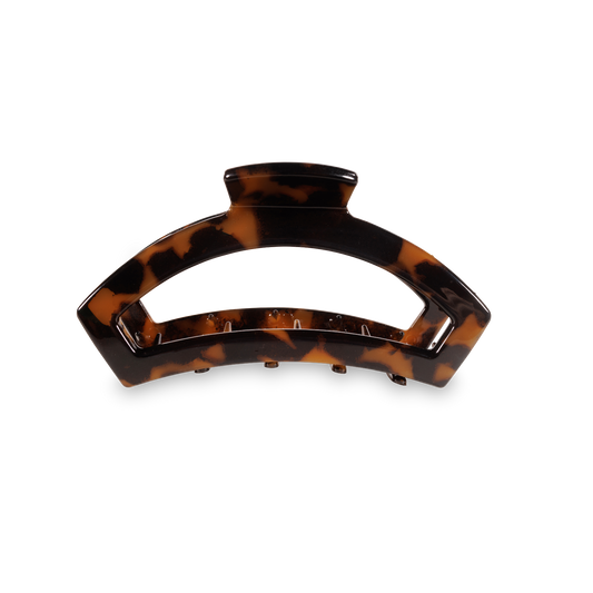 Teleties Open Hair Clip Small Tortoise