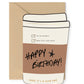 Birthday Coffee Cup die-cut Greeting Card