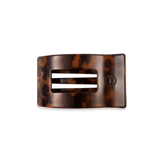 Teleties Flat Rectangle Hair Clip Small Tortoise