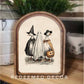Arch Top Halloween Geese Framed Art     : 6x8"